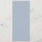 Bourgogne Stoffig Blauw huwelijksmenu Menu (Achterkant)