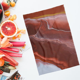 Bourgogne Stone Marmer Rood Abstract Vloeibare Keu Theedoek