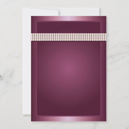 Bourgogne Studded Butterfly Wedding Invitations (Dos)