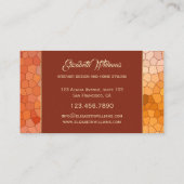 Bourgogne Terra Cotta Goud Interieurontwerp Visitekaartje (Achterkant)