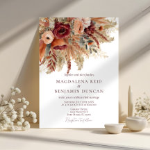 Bourgogne Terracotta Bloemen Pampas Fall Wedding