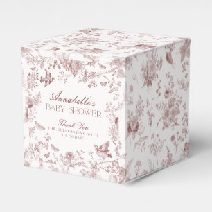 Bourgogne Toile Jouy Floral Baby shower Ballotins