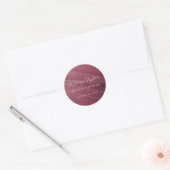 Bourgogne Tulle Texture Ronde Sticker (Envelop)