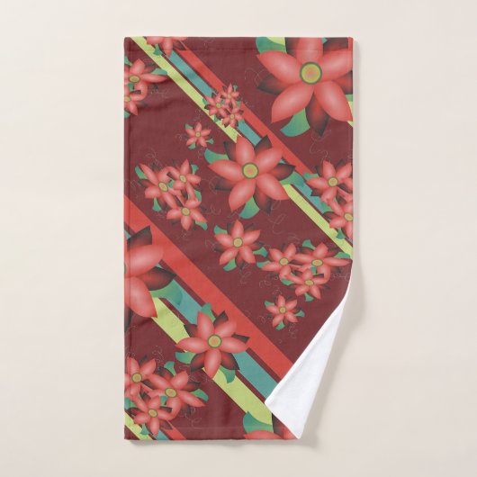 Bourgogne Turquoise (Serviette à main)