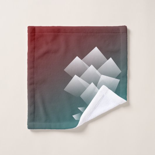 Bourgogne turquoise blanche (Gant de toilette)