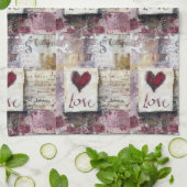 Bourgogne Valentijnse Serie Design 2 Theedoek (Gevouwen)