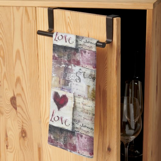 Bourgogne Valentijnse Serie Design 2 Theedoek (Derde Gevouwen)