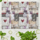 Bourgogne Valentijnse Serie Design 6 Theedoek (Gevouwen)