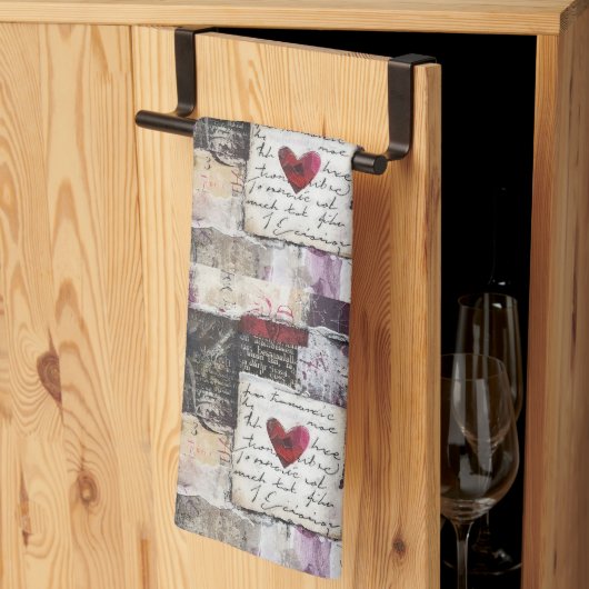 Bourgogne Valentijnse Serie Design 6 Theedoek (Derde Gevouwen)