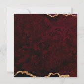 Bourgogne Velvet Agate Geode Script Square Notitiekaartje (Achterkant)