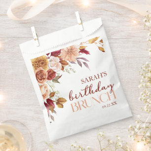 Bourgogne Verbrand Sinaasappel Bloemen Verjaardags Bedankzakje