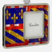 Bourgogne Verzilverd Kader Ornament (Rechts)