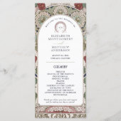 Bourgogne Vintage Wedding Programme Art Nouveau (Devant)