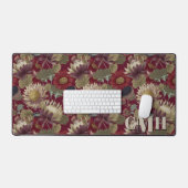 Bourgogne Vintage William Morris Monogramme Floral (Clavier et souris)