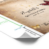 Bourgogne Vlinder DIY Snoep Bar Wrapper Sjabloon Poster (Hoek)