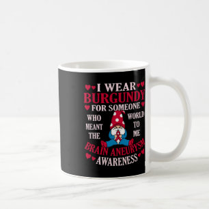 Bourgogne voor iemand Brain Aneurysm Awareness Gra Koffiemok