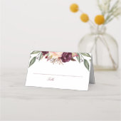 Bourgogne Waterverf Bloemen Bruiloft (Voorkant)