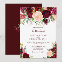  Bourgogne Waterverf Floral