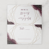 Bourgogne Waterverf geometrisch tabelnummer (Buitenkant ongevouwen)