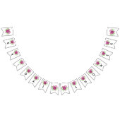 Bourgogne Waterverf Pioenrozen Vrijgezellenfeest Vlaggetjes (Alle)