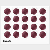 Bourgogne Wax Seal Monogram Bruiloft Stickers (Vel)