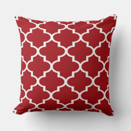 Bourgogne White Quatrefoil Lattice Pillow Kussen