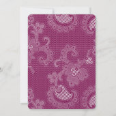 Bourgogne Wine White Lace Floral Vrijgezellenfeest Kaart (Achterkant)