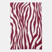 Bourgogne Zebra Animal Print Theedoek (Verticaal)
