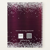 Bourgogne zilveren glitter naam 2026 planner (Achterkant)