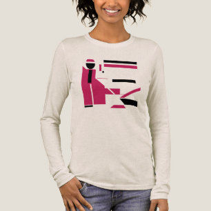 Bourgogne Zwart Geometrische Figuur-achtige Art MC Tri-Blend Shirt