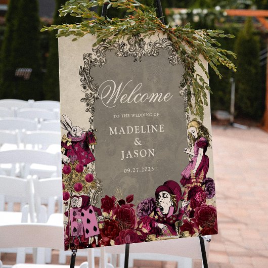 Bourgognige Alice in Wonderland Weddenschap Poster