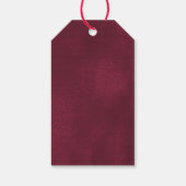 Bourgognige kerstflora cadeaulabel (Achterkant)