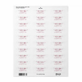 Bourgondië | Adres Mr & Mrs Return-label Etiket (Full Sheet)