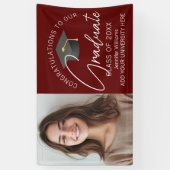 Bourgondië Afstuderen Foto 2025 Afstudeerfeest Spandoek (Verticaal)