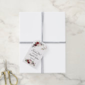 Bourgondië Bliss Floral bruiloft gunst dank u Cadeaulabel (Met Touw)