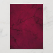 Bourgondië Bloemen Marmeren Geometrische bruiloft  Informatiekaartje (Achterkant)