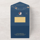 Bourgondië Bloemennacht Hemel Hemelbruiloft All In One Uitnodiging (Buitenkant)