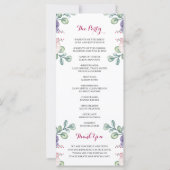 Bourgondië Blush Navy Bloom Bloemen Bruiloft Progr (Achterkant)