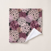 Bourgondië Blush roze bloemen Bad Handdoek (Wasdoekje)