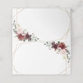 Bourgondië Blush Roze Rose Boho Geometrische bruil (Buitenkant ongevouwen)