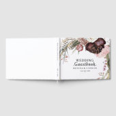Bourgondië Boho Floral Wedding Gastenboek (Volledig)