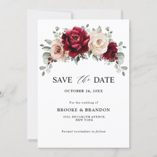 Bourgondië Champagne Ivoor Mauve Roze Bloemige Tro Save The Date