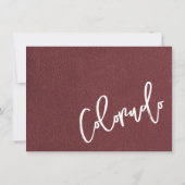 Bourgondië Colorado Passport bedankje Bedankkaart (Achterkant)