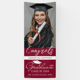 Bourgondië Congrats Afstudeerder Foto Verticaal Af Spandoek