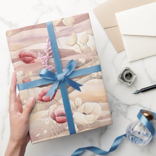 Bourgondië Crème Blush Bloemenkraam Cadeaupapier (Geschenken)