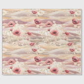 Bourgondië Crème Blush Bloemenkraam Cadeaupapier (Vlak)