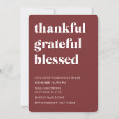 Bourgondië dankbare gezegende Thanksgiving Kaart (Voorkant)