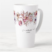 Bourgondië en Blauwe Bloemen Garland Nana Aankondi Latte Mok (Rechterhoek)