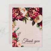 Bourgondië en Blush Briefkaart (Voorkant / Achterkant)