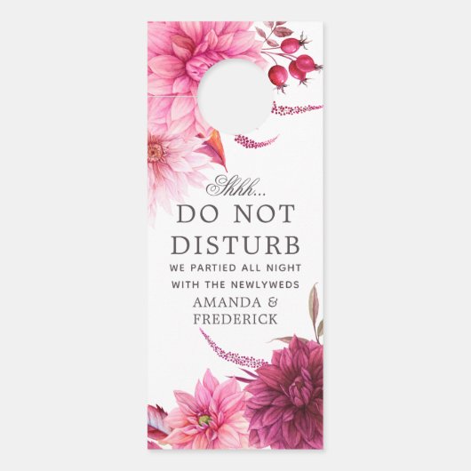 Bourgondië en Blush herfst bruiloft niet storen (Voorkant)